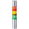 Patlite LED Signalsäule LR4-302WJBU-RYG, Gehäusefarbe Silber, LED-Farben Rot, Orange, Grün, Direktmontage, mit Summermodul