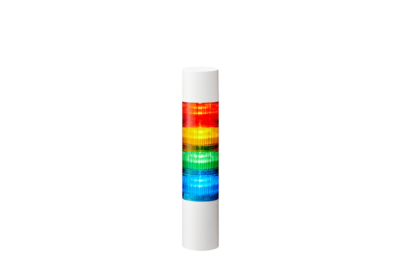 Patlite LR6-402WJBW-RYGB LED Signalsäule 60mm, mit Summer, Gehäusefarbe weiss